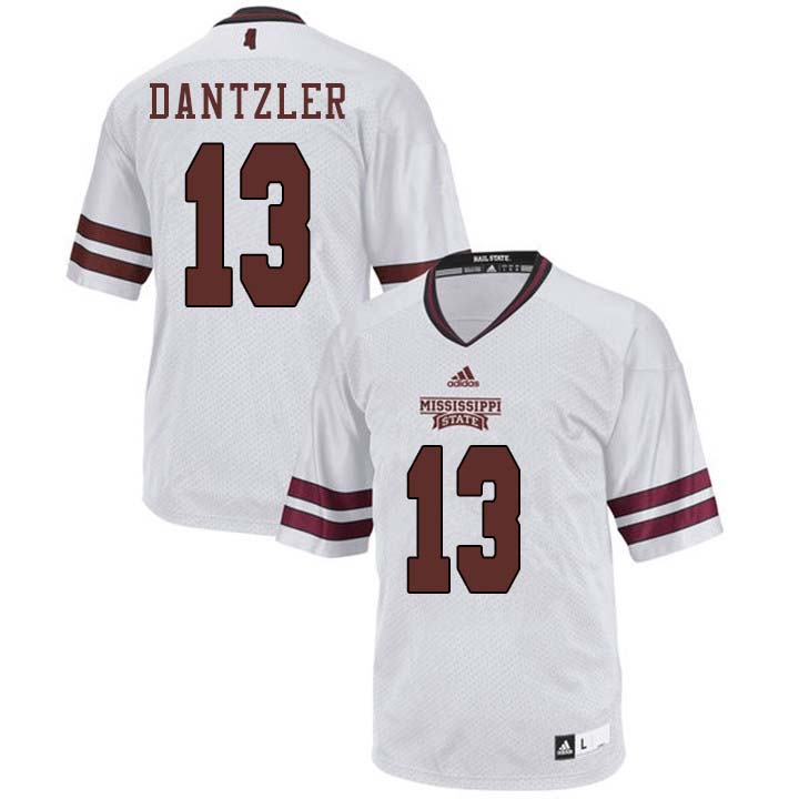 Men #13 Cameron Dantzler Mississippi State Bulldogs College Football Jerseys Sale-White